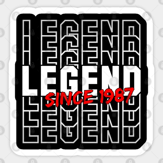 Legend Since 1987 Sticker by Geoji 